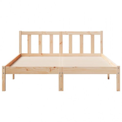 Ekstra lang sengeramme 160×220 cm i massivt fyrretræ - med sengegavl