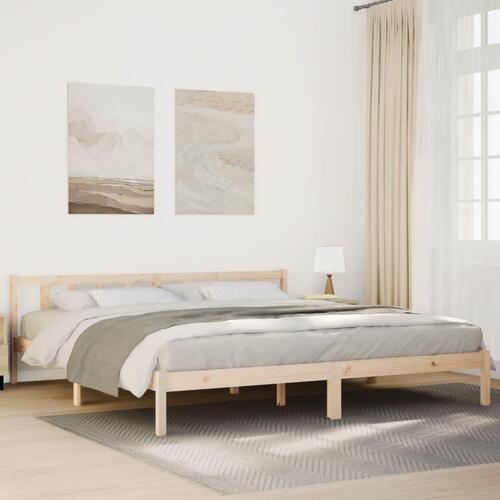 Ekstra lang sengeramme uden madras 180x220 cm massivt fyrretræ