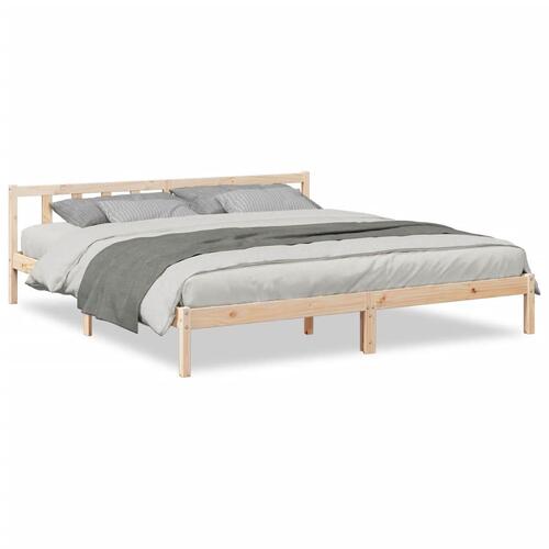 Ekstra lang sengeramme uden madras 180x220 cm massivt fyrretræ