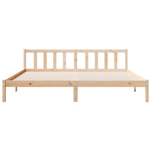 Ekstra lang sengeramme uden madras 180x220 cm massivt fyrretræ