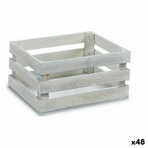 Opbevaringskasse - hvid poppel, 22 × 9 × 13 cm (48 stk.)