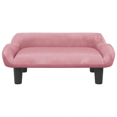 Sofa til børn i velour - 70×40×24 cm, lyserød