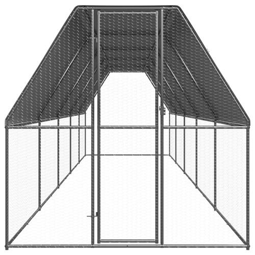 Hønsegård 2x10x2 m galvaniseret stål