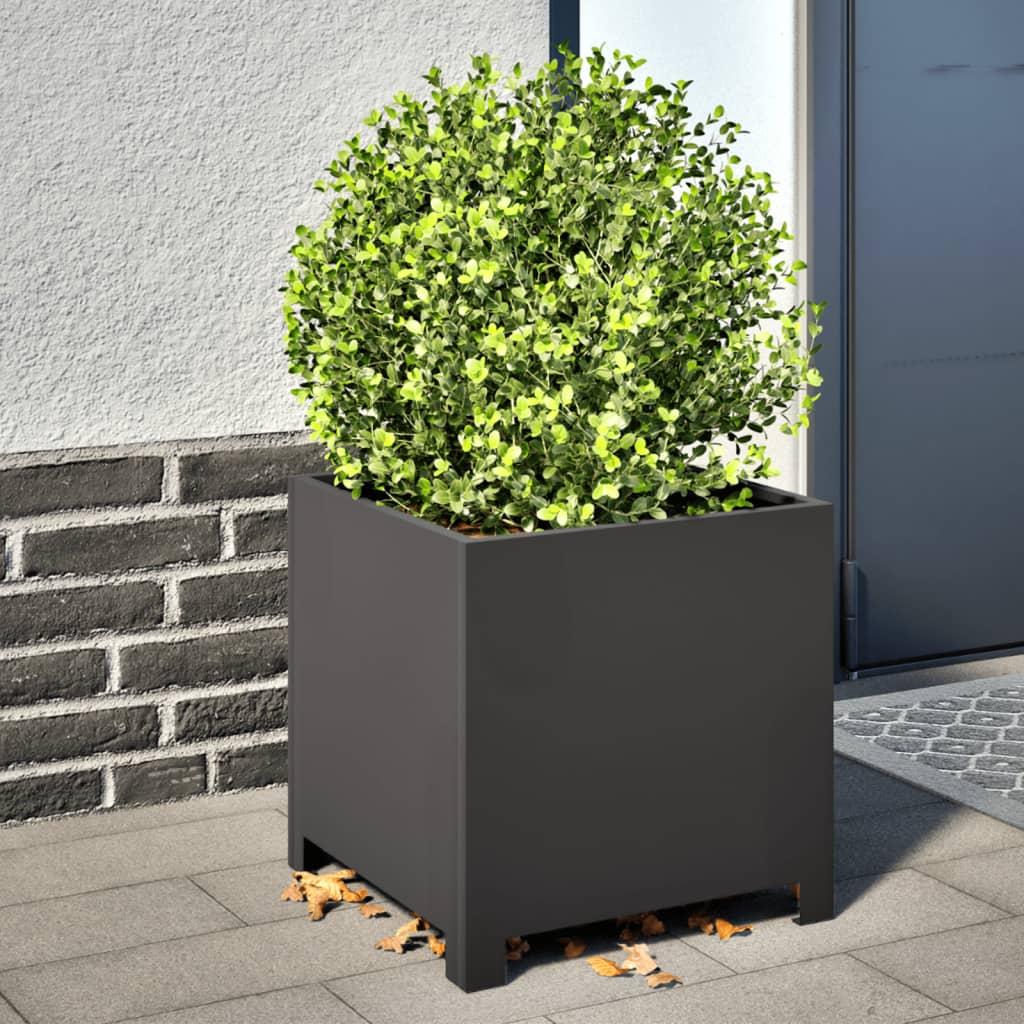 Plantekrukke 40x40x40 cm stål sort