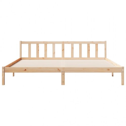 Ekstra lang sengeramme 200x210 cm i massivt fyrretræ - med sengegavl