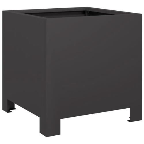Plantekasser 2 stk. 30x30x30 cm stål sort