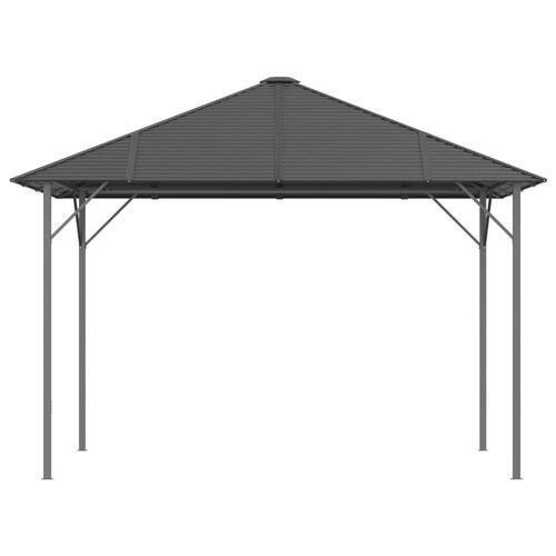 Pavillon med tag 3x3 m antracitgrå