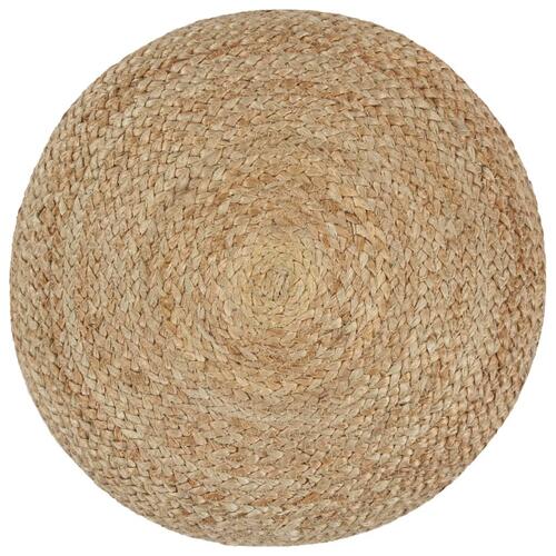 Håndlavet puf 40 x 45 jute mørkegrå
