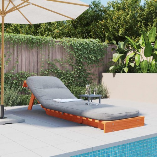 Futon med madras 60 x 206 x 11 cm - gyldenbrun
