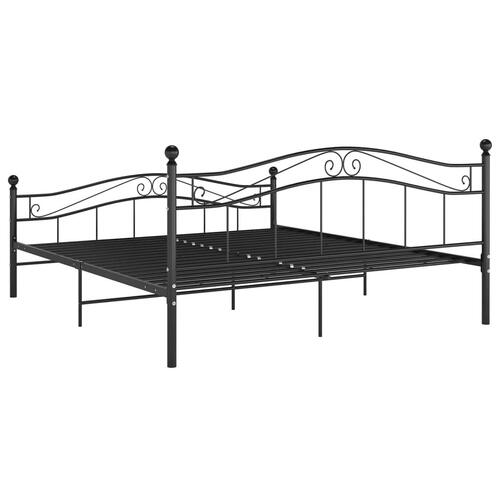 Sengestel 200x200 cm metal sort