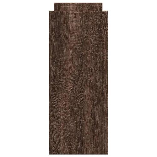 Hylde til skrivebord 40x17x41 cm konstrueret træ brunt eg