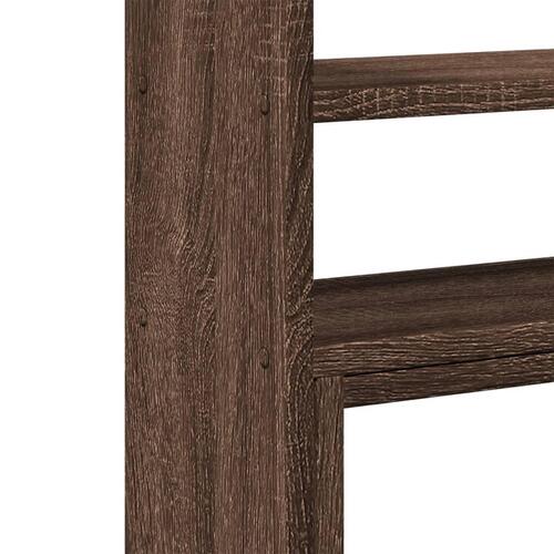 Hylde til skrivebord 40x17x41 cm konstrueret træ brunt eg