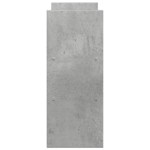 Hylde til skrivebord 40x17x41 cm konstrueret træ betongrå