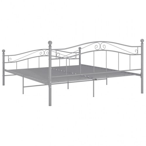 Sengestel i metal 180 × 200 cm - grå dobbeltseng
