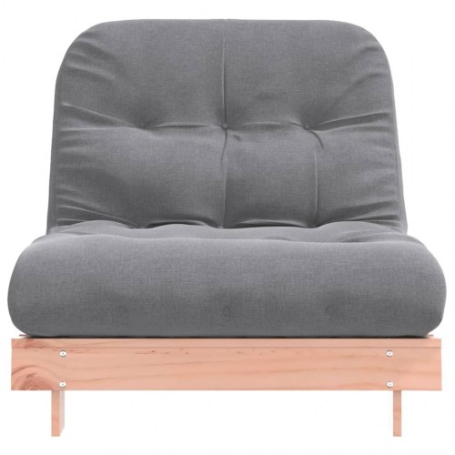 Futon med madras 80x206x11 cm massivt fyrretræ