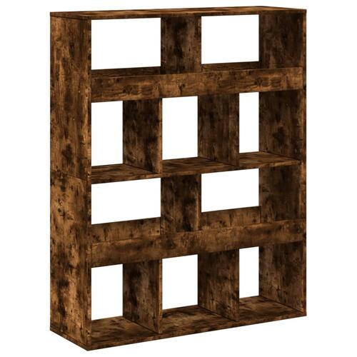 Rumdeler 100x33x125,5 cm konstrueret træ røget egetræsfarve