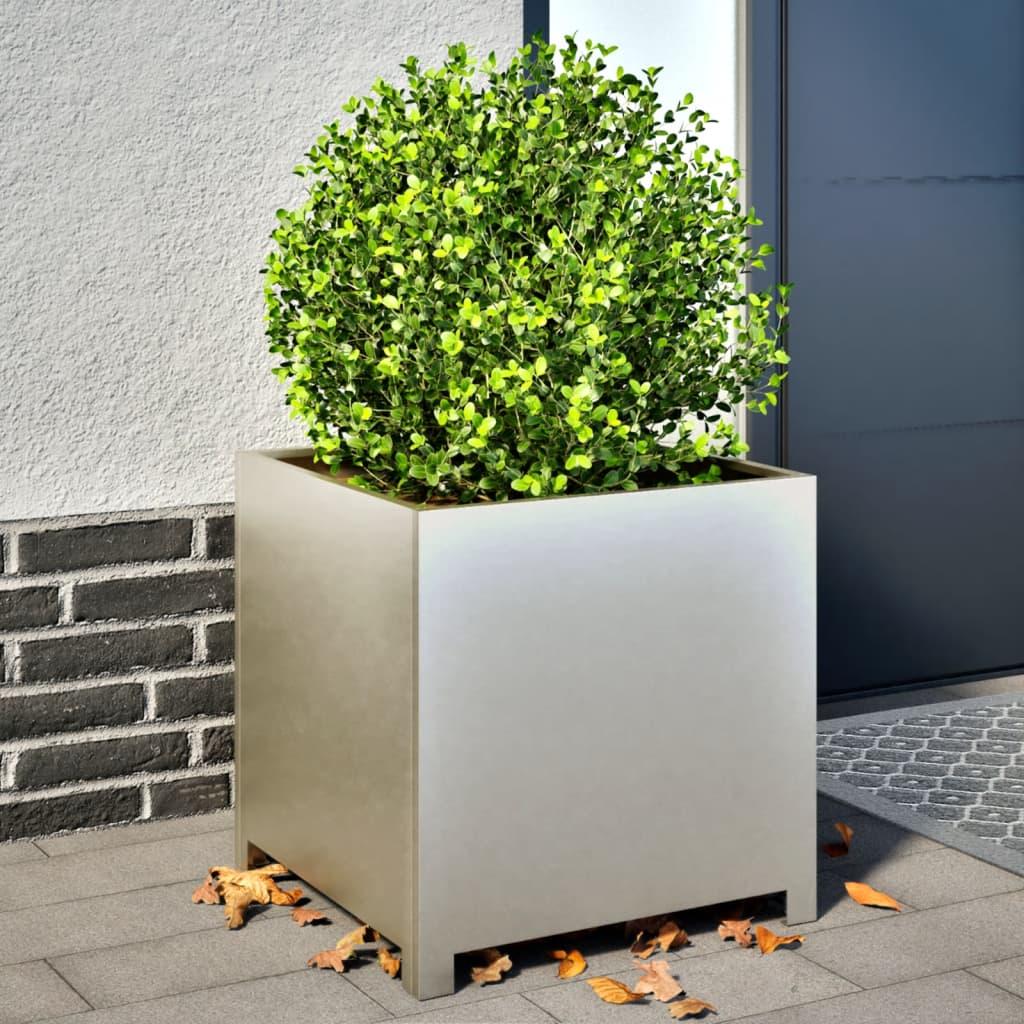 Plantekrukke 50x50x50 cm rustfrit stål
