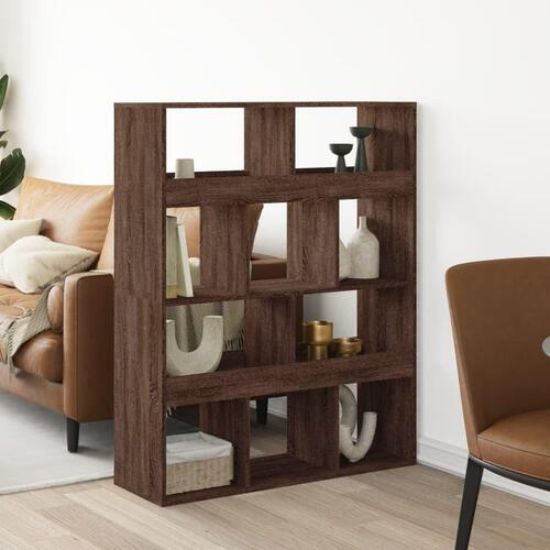 Rumdeler 100x33x125,5 cm konstrueret træ brun egetræsfarve