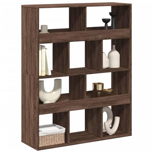 Rumdeler 100x33x125,5 cm konstrueret træ brun egetræsfarve