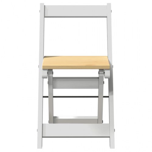 Spisebordsstole 4 stk. Corona foldbare massivt fyrretræ hvid