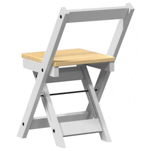 Spisebordsstole 4 stk. Corona foldbare massivt fyrretræ hvid