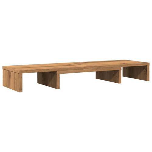 Skærmholder 80x24x10,5 cm justerbar konstrueret træ kunsteg