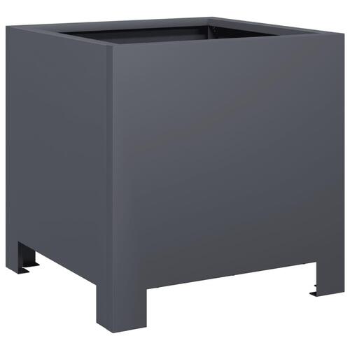 Plantekasse 30x30x30 cm stål antracitgrå