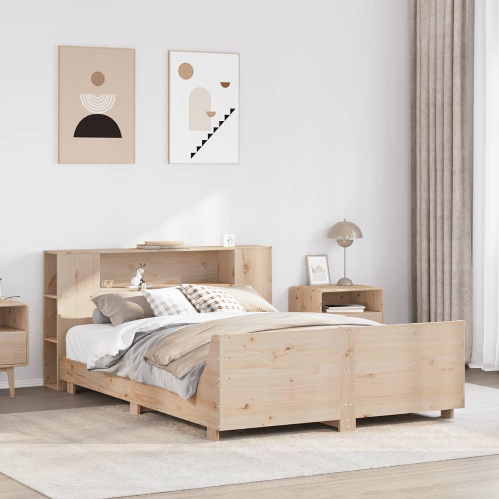 Sengeramme uden madras 150x200 cm massivt fyrretræ