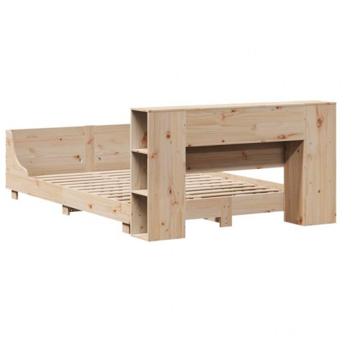 Sengeramme uden madras 150x200 cm massivt fyrretræ