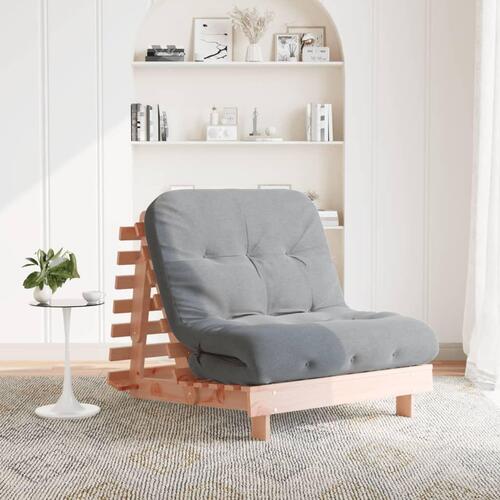 Futon med madras 90x206x11 cm massivt fyrretræ
