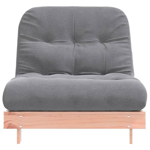 Futon med madras 90x206x11 cm massivt fyrretræ