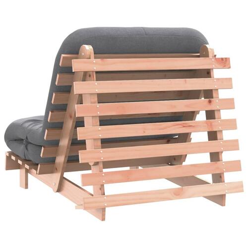Futon med madras 90x206x11 cm massivt fyrretræ
