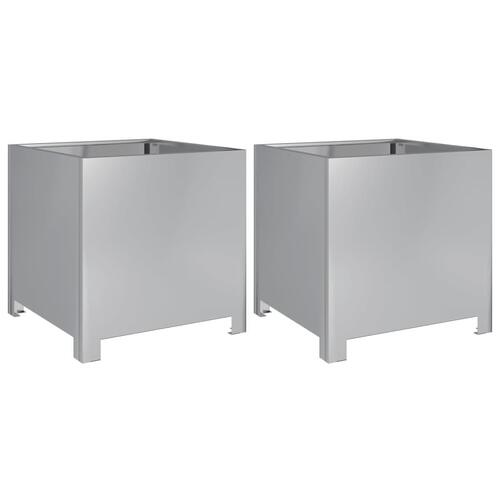 Plantekrukker 2 stk. 40x40x40 cm galvaniseret stål