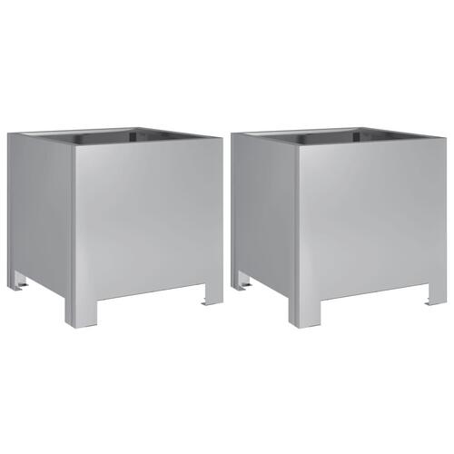 Plantekrukker 2 stk. 30x30x30 cm galvaniseret stål