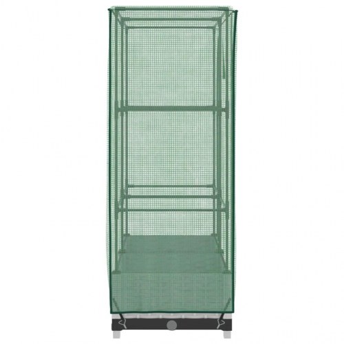 Højbed med drivhusovertræk 80x40x123 cm rattan-look
