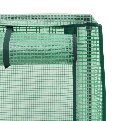 Højbed med drivhusovertræk 80x40x123 cm rattan-look