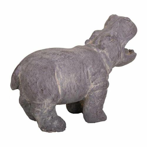 Dekorativ figur Alexandra House Living Grå Magnesium Flodhest 26 x 40 x 35 cm