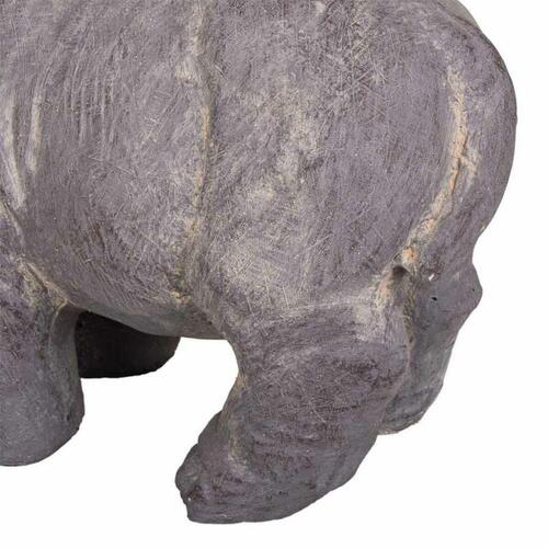 Dekorativ figur Alexandra House Living Grå Magnesium Flodhest 26 x 40 x 35 cm