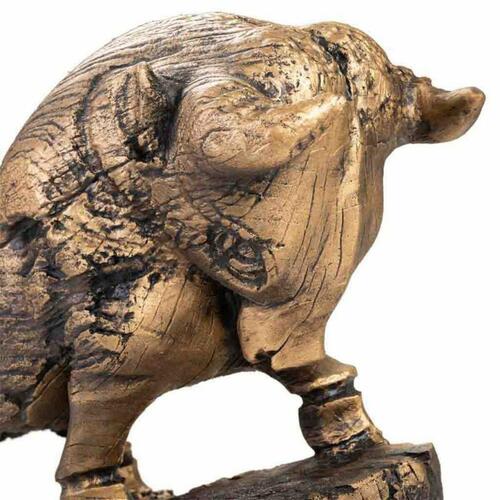 Dekorativ figur Alexandra House Living Gylden Polyesterharpisk Tyr 18 x 30 x 53 cm