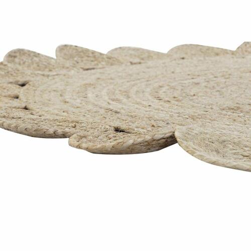 Tæppe 200 x 200 x 1 cm Natur Brun Polyester Jute