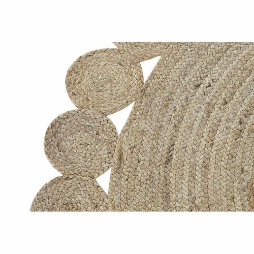 Tæppe 200 x 200 x 1 cm Natur Brun Polyester Jute