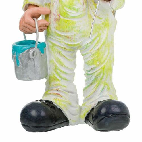 Dekorativ figur Alexandra House Living Polyesterharpisk Maler mand 10 x 25 x 15 cm