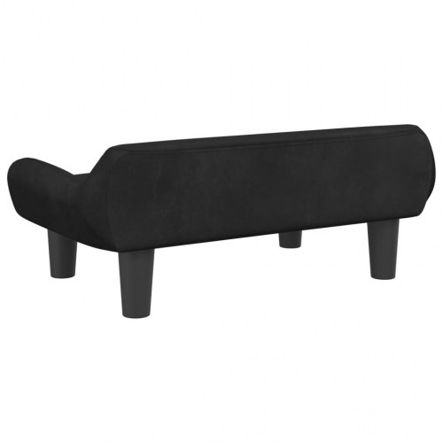 Sofa til børn i velour - 70 × 40 × 24 cm, sort