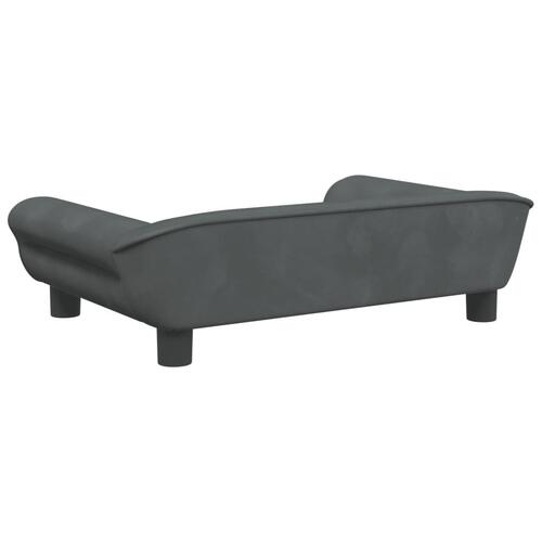 Sofa til børn 70x45x26 cm velour mørkegrå