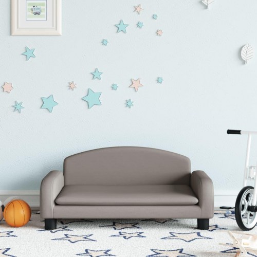Børnesofa 70×45×30 cm i stof - gråbrun minisofa