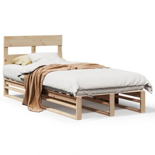 Sengeramme uden madras 100 x 200 cm i massivt fyrretræ