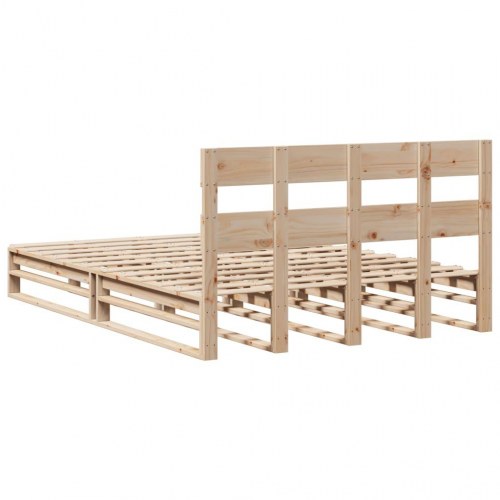 Sengeramme uden madras i massivt fyrretræ 120 x 190 cm