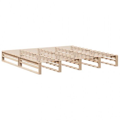 Sengeramme uden madras 200 x 200 cm i massivt fyrretræ