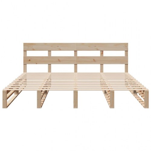 Sengeramme uden madras 200 x 200 cm i massivt fyrretræ