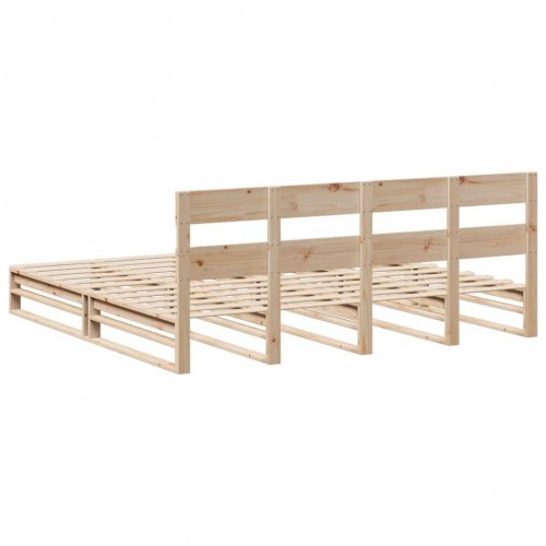 Sengeramme uden madras 200 x 200 cm i massivt fyrretræ